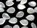 [Video]High Quality White Moonstone AAA- Loose stone Pear shape Faceted 14x10mm 2pcs