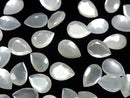 [Video]High Quality White Moonstone AAA- Loose stone Pear shape Faceted 14x10mm 2pcs