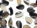 [Video] Black Stripe Agate Loose stone Pear shape Faceted 12x8mm 5pcs