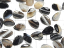 [Video] Black Stripe Agate Loose stone Pear shape Faceted 12x8mm 5pcs