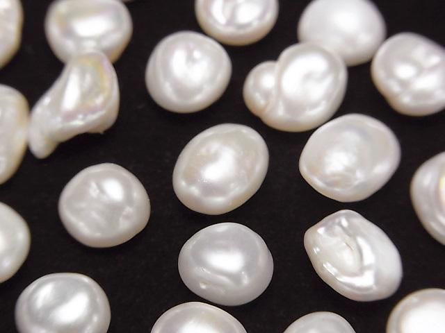 [Video]Fresh Water Pearl AA++ Loose stone Potato -Baroque 8-11mm White 10pcs