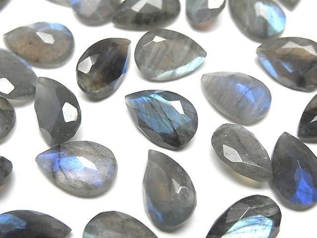 [Video]High Quality Labradorite AA++ Pear shape Faceted 12x8mm 3pcs
