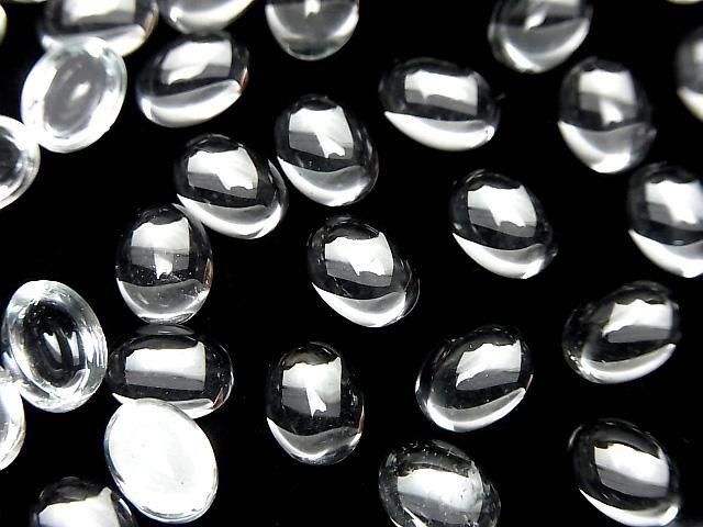 [Video]High Quality White Topaz AAA Oval Cabochon 8x6mm 3pcs