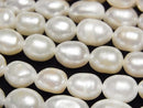[Video] Fresh Water Pearl AA Baroque 9-13mm White 1-strand beads (approx. 13 inches/33 cm)