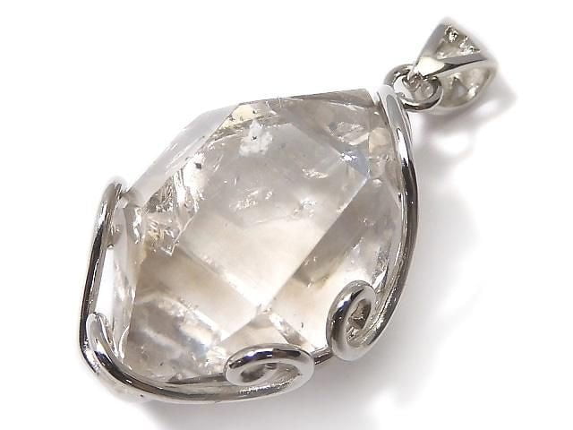 [Video][One of a kind] Double Point Crystal Pendant Silver925 NO.4