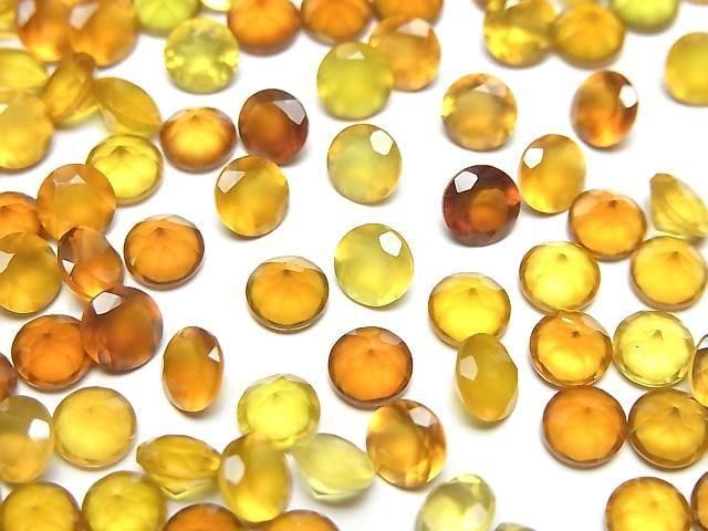 [Video]High Quality Honey Color Chalcedony AAA Loose Stone Round Faceted 5x5mm 10pcs