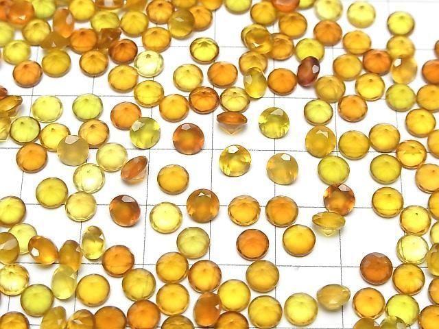 [Video]High Quality Honey Color Chalcedony AAA Loose Stone Round Faceted 5x5mm 10pcs