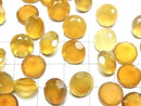 [Video]High Quality Honey Color Chalcedony AAA Loose Stone Round Faceted 10x10mm 3pcs