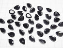 [Video]High Quality Black Spinel AAA Loose stone Pear shape Faceted 12x8mm 2pcs