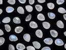 [Video]Rainbow Moonstone AA++ Loose stone Pear shape Faceted 8x6mm 5pcs