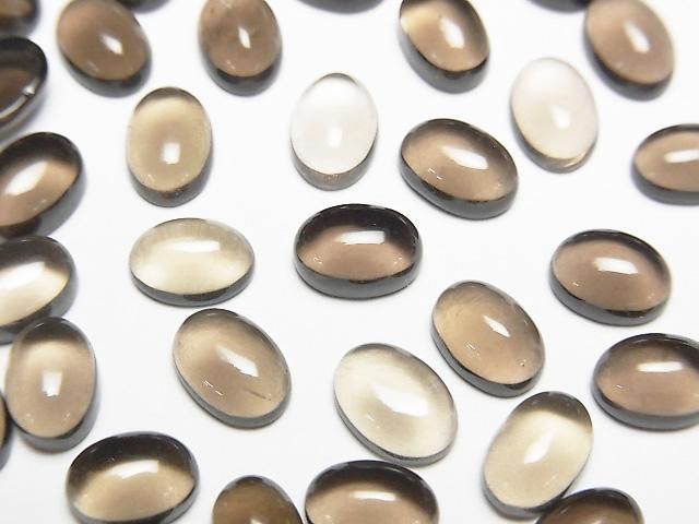 [Video]High Quality Smoky Quartz AAA Oval Cabochon 7x5mm 10pcs