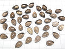 [Video]High Quality Smoky Quartz AAA Pear shape Cabochon 12x8mm 4pcs