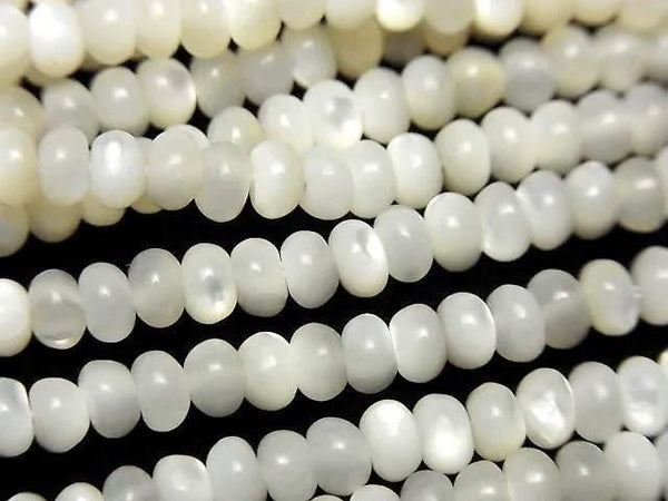 [Video] Mother of Pearl MOP Rondelle 4x4x2mm 1strand beads (approx. 15 inches/37 cm)