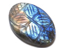 [Video][One of a kind] Rainbow Labradorite AAA- Carved Cabochon 1pc NO.41