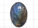 [Video][One of a kind] Rainbow Labradorite AAA- Carved Cabochon 1pc NO.49