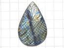 [Video][One of a kind] Rainbow Labradorite AAA- Carved Cabochon 1pc NO.58
