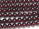 [Video] High quality Garnet AAA Round 6mm half or 1strand beads (aprx.15inch/38cm)