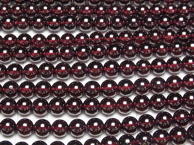 [Video] High quality Garnet AAA Round 6mm half or 1strand beads (aprx.15inch/38cm)