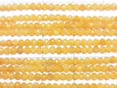 High Quality! Yellow Jade Faceted Round 2mm 1strand beads (aprx.15inch/37cm)