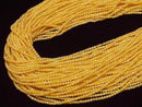 High Quality! Yellow Jade Faceted Round 2mm 1strand beads (aprx.15inch/37cm)