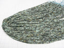 [Video] African Turquoise Tube 4x2x2mm 1strand beads (aprx.15inch/36cm)
