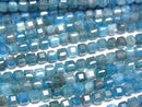 [Video]High Quality! Brazilian Apatite AA+ Cube Shape 3x3x3mm 1strand beads (aprx.15inch/37cm)