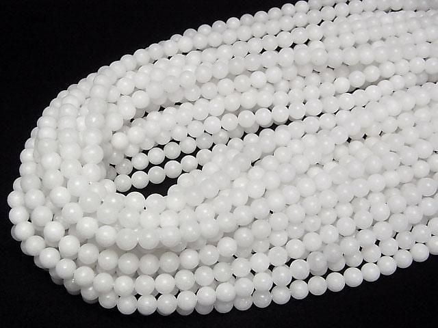 [Video] Baryte Round 6.5mm half or 1strand beads (aprx.15inch/37cm)