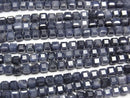 [Video] High Quality! Sapphire AA+ Cube Shape 3x3x3mm half or 1strand beads (aprx.15inch/37cm)