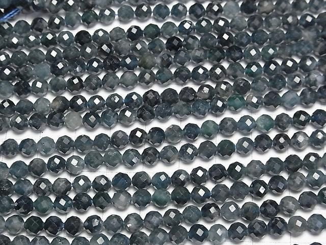 [Video]High Quality! Indigolite Tourmaline AA Faceted Round 5mm half or 1strand beads (aprx.15inch/37cm)