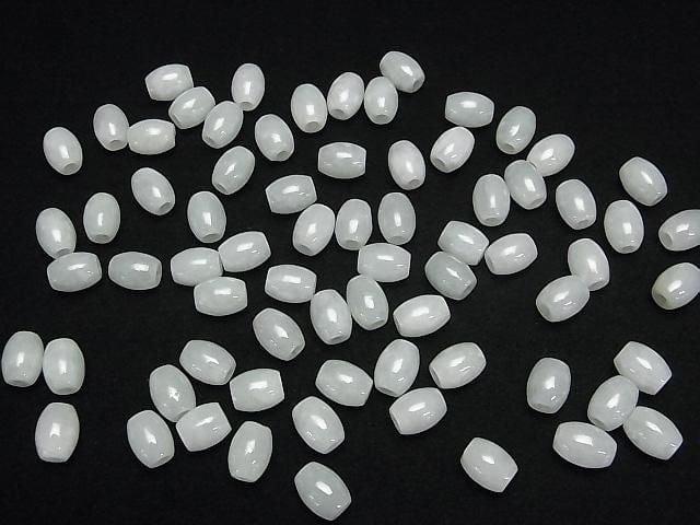 [Video] Burmese Jadeite AA++ Rice 9x7x7mm [2.5mm hole] 5pcs