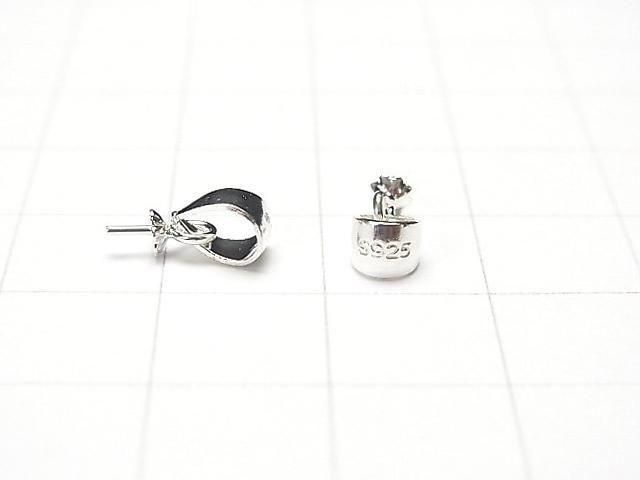 Silver 925 Screw Eye Flower Bail (4pcs) - No Coating