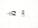 Silver925 Screw Eye Flower with Bail, No Coating, 4pcs