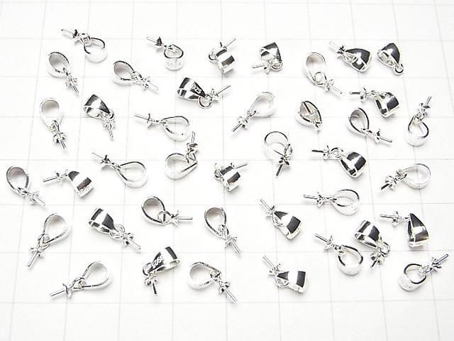 Silver925 Screw Eye Flower with Bail, No Coating, 4pcs