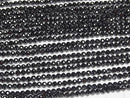 [Video]High Quality! Cubic Zirconia AAA Faceted Round 3mm [Black] 1strand beads (aprx.14inch/35cm)