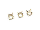 [Video][Japan][K10 Yellow Gold]Frame (Prong Setting) Round Faceted 4mm [No Ring] 1pc