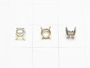 [Video][Japan][K10 Yellow Gold]Frame (Prong Setting) Round Faceted 4mm [No Ring] 1pc