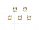 [Video][Japan][K10 Yellow Gold]Frame (Prong Setting) Round Faceted 4mm [No Ring] 1pc