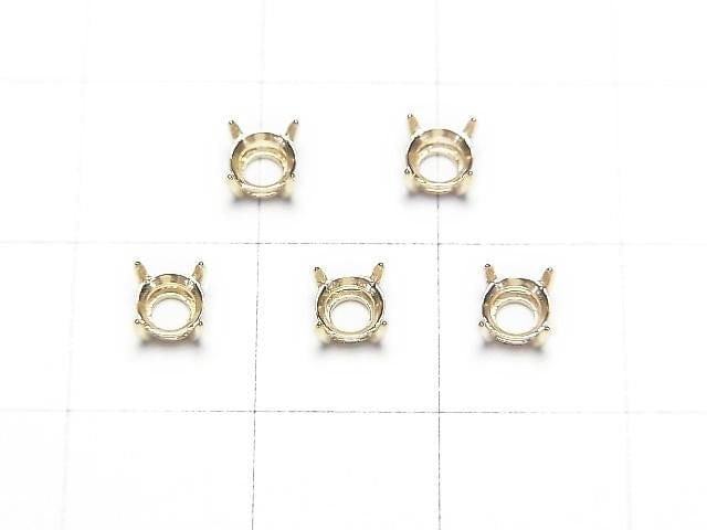 [Video][Japan][K10 Yellow Gold]Frame (Prong Setting) Round Faceted 4mm [No Ring] 1pc