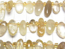 [Video]Rutilated Quartz AA Nugget Top Side Drilled Hole 1strand beads (aprx.15inch/36cm)