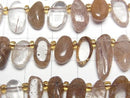 [Video] Brown Rutilated Quartz AA Nugget Top Side Drilled Hole 1strand beads (aprx.14inch/35cm)