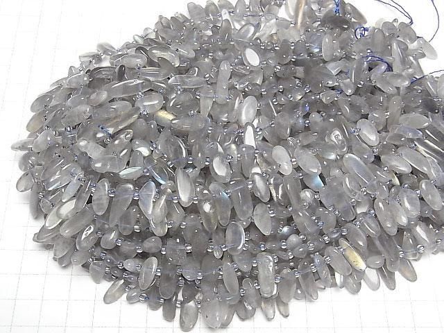 [Video]Labradorite AA++ Nugget Top Side Drilled Hole 1strand beads (aprx.15inch/36cm)