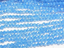 [Video]High Quality! Cubic Zirconia AAA Faceted Round 3mm [Blue] 1strand beads (aprx.15inch/36cm)