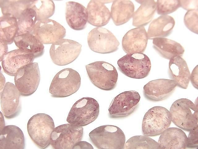 [Video]High Quality Pink Epidote AA++ Loose stone Pear shape Faceted 8x6mm 5pcs