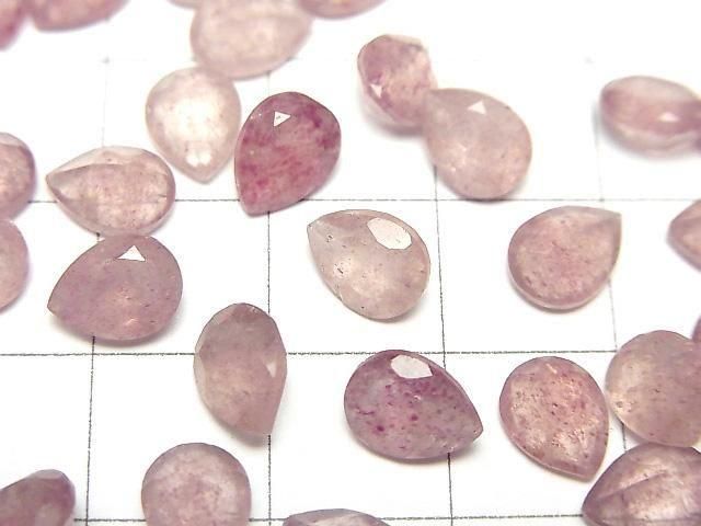 [Video]High Quality Pink Epidote AA++ Loose stone Pear shape Faceted 8x6mm 5pcs