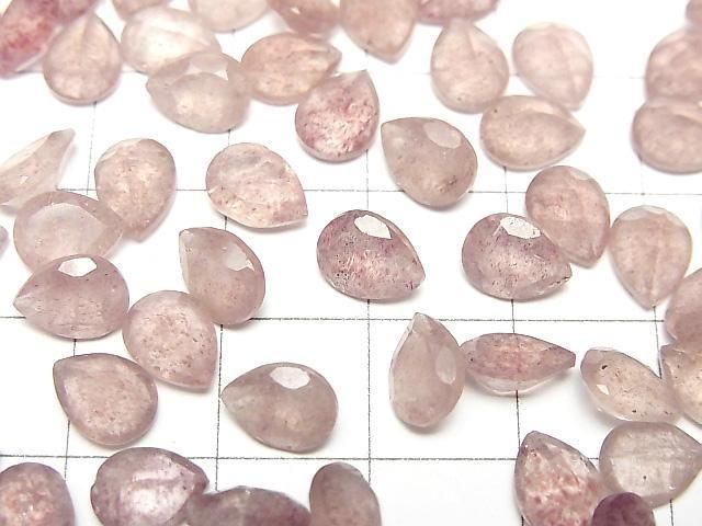 [Video]High Quality Pink Epidote AA++ Loose stone Pear shape Faceted 8x6mm 5pcs