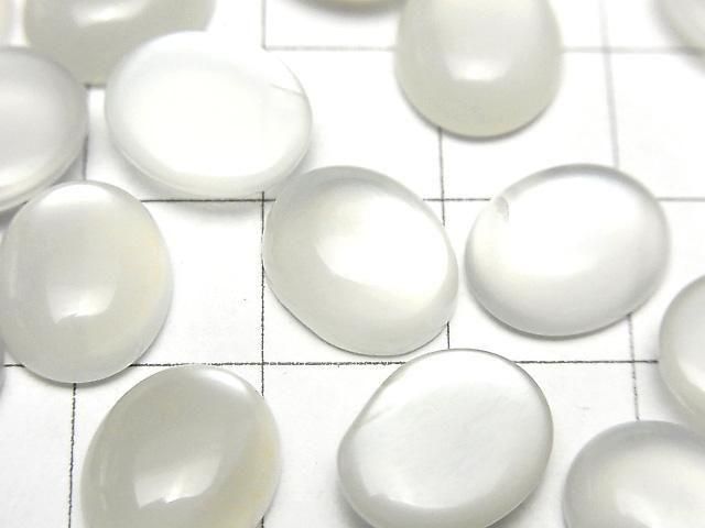 [Video] White Moonstone AAA- Oval Cabochon 12x10mm 2pcs