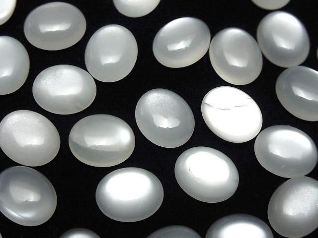 [Video] White Moonstone AAA- Oval Cabochon 12x10mm 2pcs