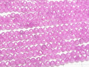 [Video]High Quality! Cubic Zirconia AAA Faceted Round 3mm [Purple Pink] 1strand beads (aprx.15inch/36cm)