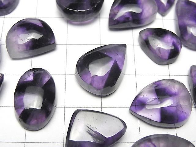 [Video]Trapiche Amethyst Mixed Shape Cabochon 3pcs