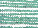 [Video] High Quality! Cubic Zirconia AAA Faceted Round 3mm [Green] 1-strand beads (approx. 14 inches/34 cm)